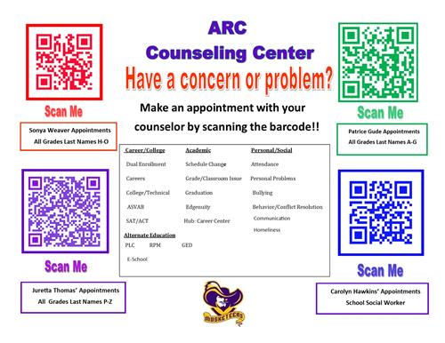 QR Student Support Appointment Codes